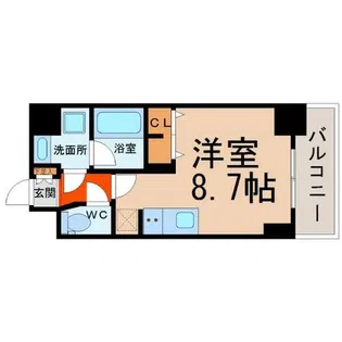 エイペックス名古屋栄Premier Life【7階】の間取り