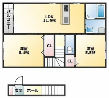 グランソフィア【201号室】の間取り