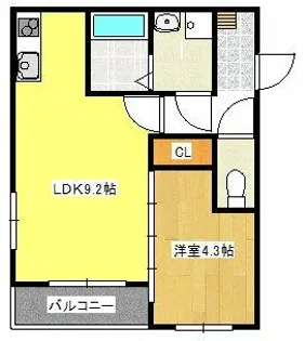 MOVE桜本町SOUTH【301号室】の間取り