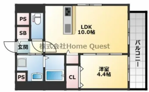 Moolio新深江【5階】の間取り