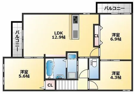 クッキーハイツ【2階】の間取り