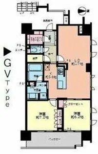 ジュネス清水【11階】の間取り