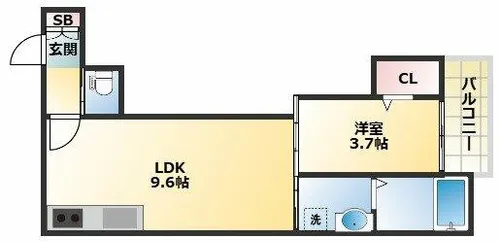 アーバンヴィラ平野【1階】の間取り