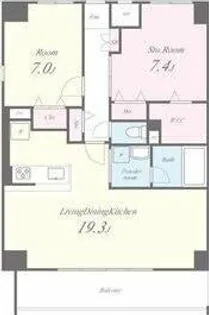 パルファン ドゥ ジョア【10階】の間取り