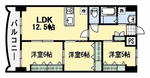 ロイヤルノースナイン【6階】の間取り