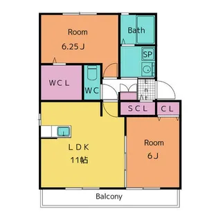 エスペランサH.S【2階】の間取り