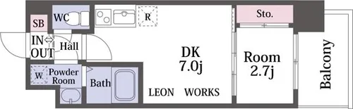 SERENⅠTE新大阪エクラ(セレニテ)【11階】の間取り