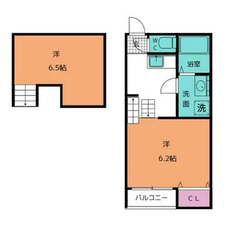 ハーモニーテラス六田【1階】の間取り