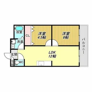 カワデンハイツ3【1階】の間取り