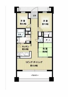 グランドメゾン千里中央東丘Ⅱ番館【6階】の間取り