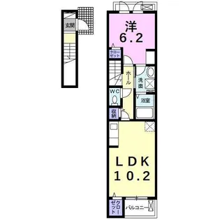 サニーハイツ【2階】の間取り