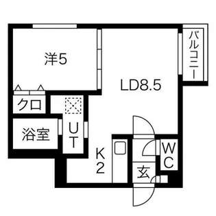 モンテリブロ札幌東【3階】の間取り