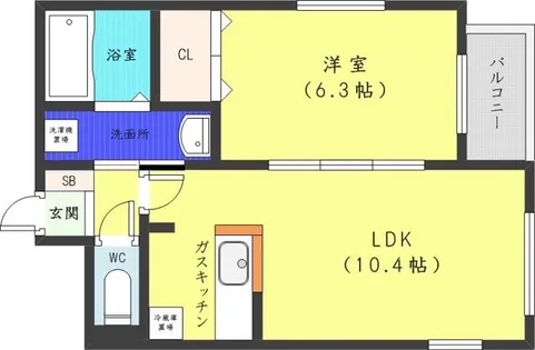北海道札幌市西区二十四軒四条5丁目【マンション】の間取り