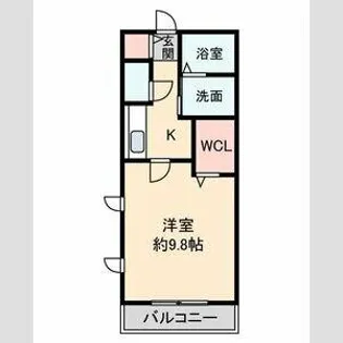 ラ・メール港楽【101号室】の間取り