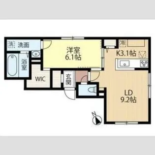 ブリーゼ中の島【2階】の間取り