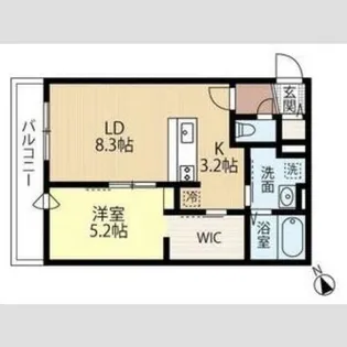 ブリーゼ中の島【3階】の間取り