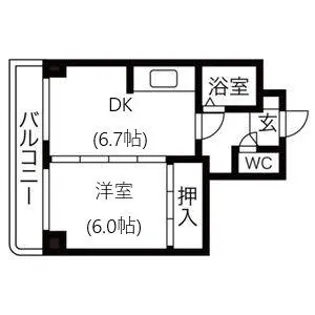 グランビュー中島公園【8階】の間取り