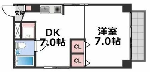 ネイティヴ京橋【3階】の間取り