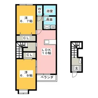 エルヴィータ【2階】の間取り