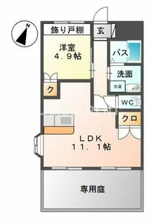 クレストール絆【1階】の間取り