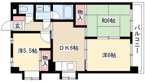 フローラタウン【202号室】の間取り