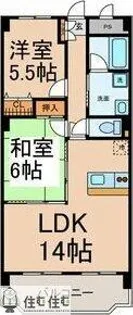 ルミエール成田【302号室】の間取り