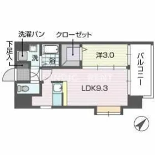 プログレッソ高宮【8階】の間取り