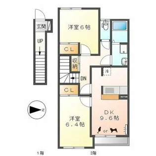 パークヒルズ城土【2階】の間取り