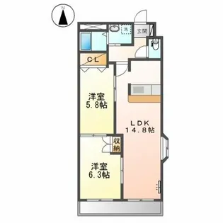 グラン エル【2階】の間取り