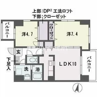 ティサージュ平尾【11階】の間取り