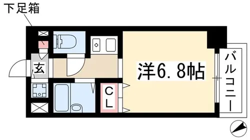 PENOTO杁中【701号室】の間取り
