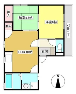 新井ハイツ2【3B号室】の間取り