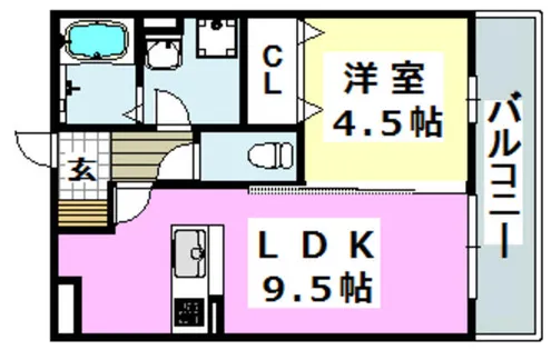 ルージュブリエ【1階】の間取り