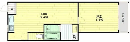 大阪府大阪市都島区毛馬町2丁目【マンション】の間取り