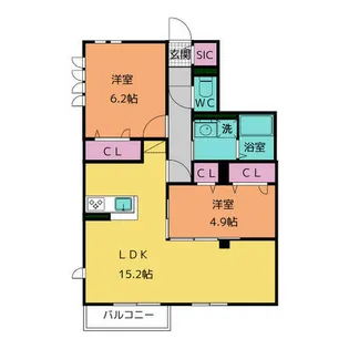 gran gusto sole(グラン グスト ソーレ)【101号室】の間取り