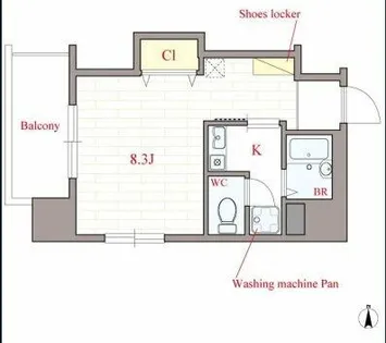 ブランシェ松屋町【3階】の間取り