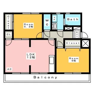 サンハイツ中後【3階】の間取り