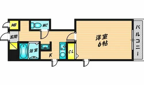 ポレール新石切【105号室】の間取り