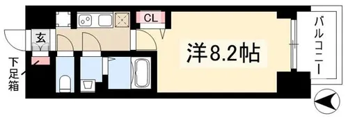 1Kの間取り画像