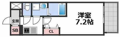 MAXIV大阪長田【4階】の間取り