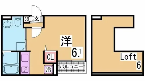 兵庫県神戸市長田区東尻池町1丁目【アパート】の間取り