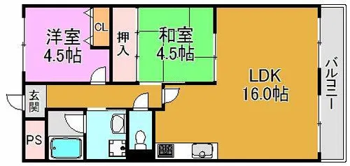 メゾンエトワール【1階】の間取り