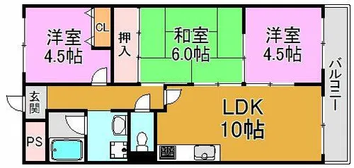 メゾンエトワール【1階】の間取り