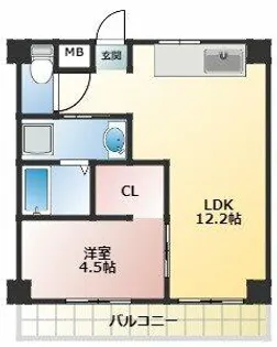 セオコート潤和【4階】の間取り