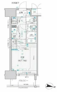クレストタップ京橋【10階】の間取り