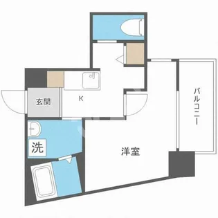エストゥルースプラス大阪福島【7階】の間取り