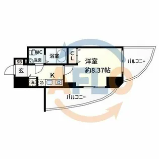 セレニテ新大阪弐番館【11階】の間取り