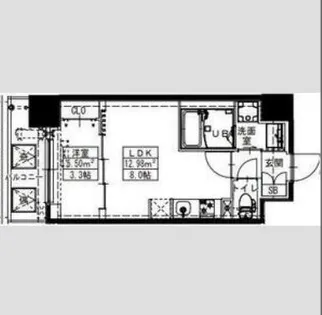 S-RESIDENCE難波西alter【9階】の間取り