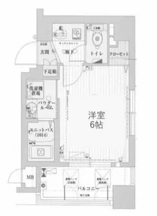 アクアプレイス梅田Ⅱ【2階】の間取り