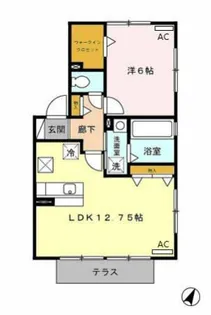 グレイシャス森【1階】の間取り